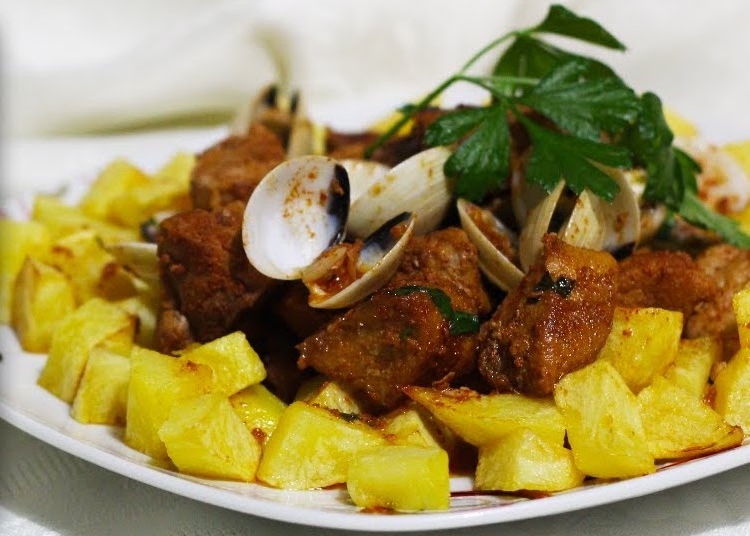 Receita da Carne de Porco à Alentejana