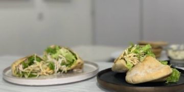 Receita do Pão Pita com opção de recheio