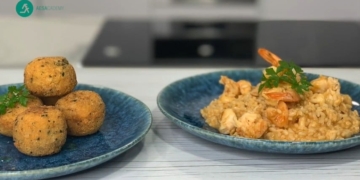 Receita de Risotto e Arancinos de Camarão