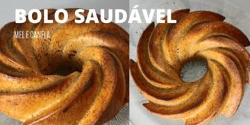 Receita do Bolo Saudável de Mel e Canela muito fofinho e saboroso