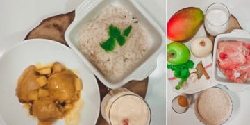 Receita de Coxas de Frango com Caril e Arroz de Coentros que é uma delícia