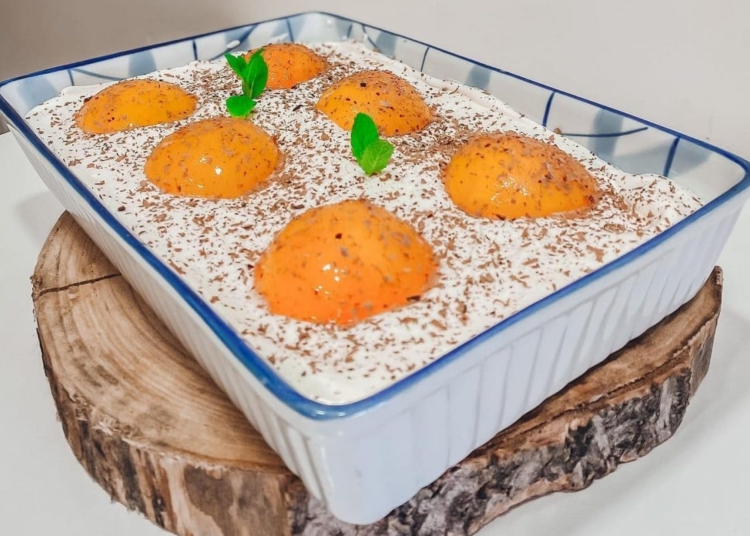 Receita do Doce de Bolacha e Pêssego
