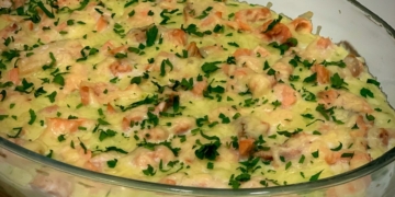 Receita de Salmão Cremoso no Forno