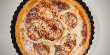Receita da Tarte de Maçã com Pudim de Baunilha