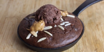 Receita de Brownie Saudável na Frigideira de ferro