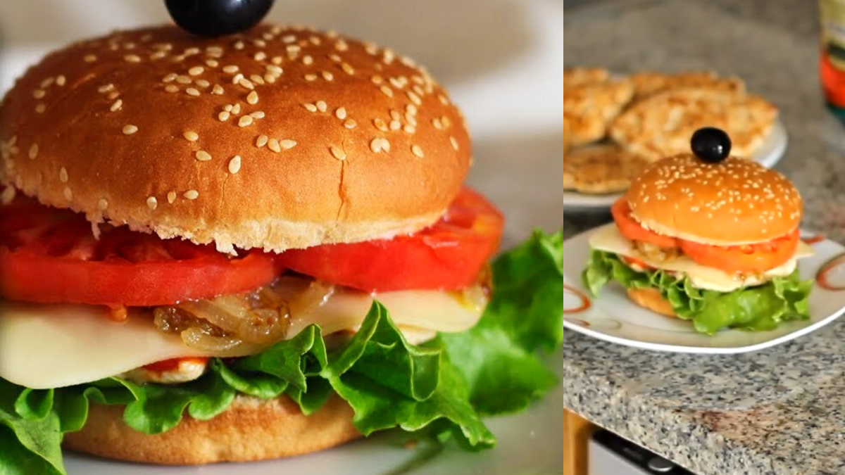 Receita do Hambúrguer de Frango cheio de sabor