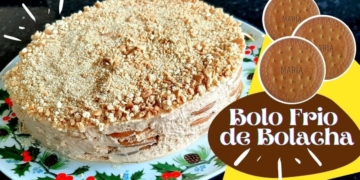 Receita do Bolo de Bolacha mais fácil para as suas festas