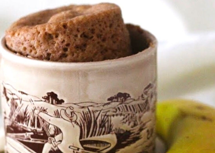 Receita do Bolo de Caneca de Banana saudável