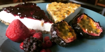 Receita dos Cheesecakes de Maracujá e Frutos Vermelhos vegan