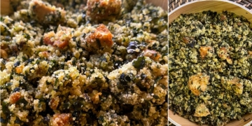 Receita da Farofa de Couve e Chouriço Vegetal