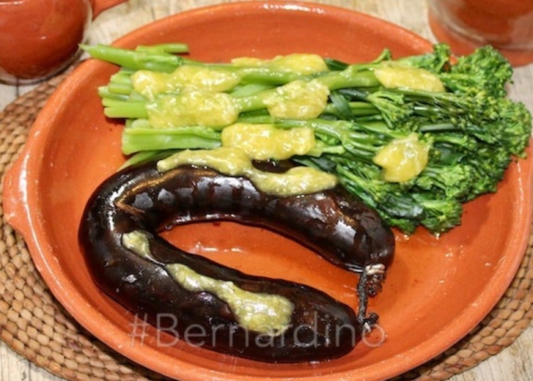 Receita de Morcela Assada com Grelos