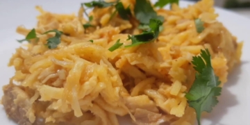 Receita de Frango à Brás muito fácil e rápido