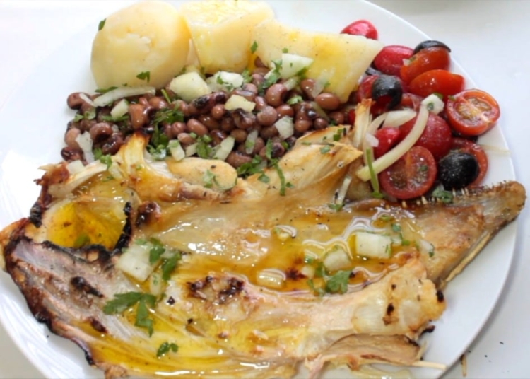Receita de Caras de Bacalhau Assadas na grelha