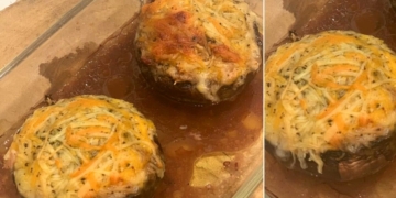 Receita de Cogumelos Portobello recheados com Carne Picada