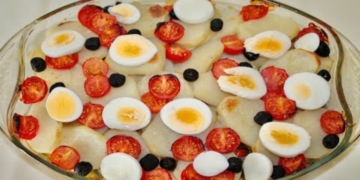 Receita de um delicioso Bacalhau à Portuguesa