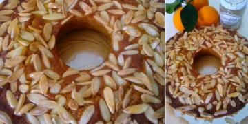 Receita do Bolo de Amêndoas com Calda de Mel DELICIOSO