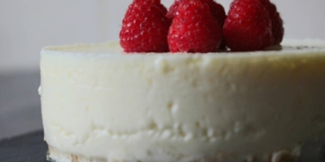 Receita de Cheesecake Saudável com Framboesas