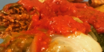 Receita de Couve Recheada com Alheira e Bolonhesa de Soja