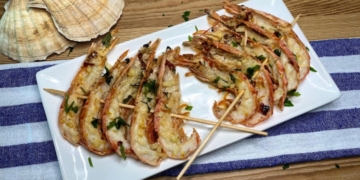 Receita de Espetadas de Gambas irresistível