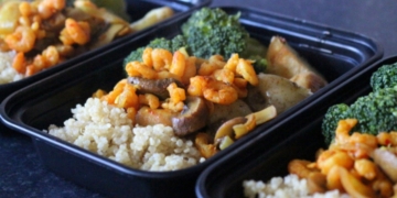 Receita de Miolo de Camarão Picante com Quinoa e Brócolos