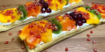 Receita da Tarte de Frutas muito colorida e saborosa