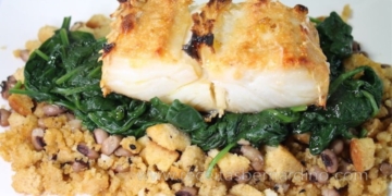 Receita de Bacalhau Grelhado com Migas