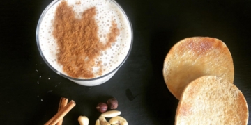 Receita do Batido de Banana com Canela e Frutos Secos