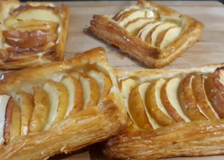 Receita do Folhados de Maçã só com 3 ingredientes