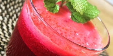 Receita do Sumo Nutritivo de Hortelã com Beterraba e Cenoura