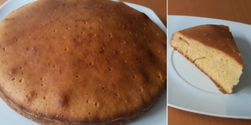 Receita do Bolo húmido de Laranja e Milho