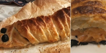Receita do Folhado de Salmão e Espinafres