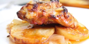 Receita de Frango Assado no Forno com Batatas