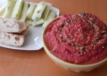 Receita de Hummus de Beterraba um aperitivo saudável e económico