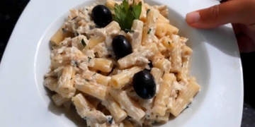 Receita de Macarrão com Bacalhau para uma refeição rápida