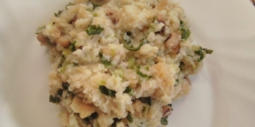 Receita de Migas com Feijão Frade e Couve Lombarda