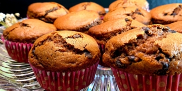 Receita dos Muffins de Chocolate com Pepitas de Chocolate