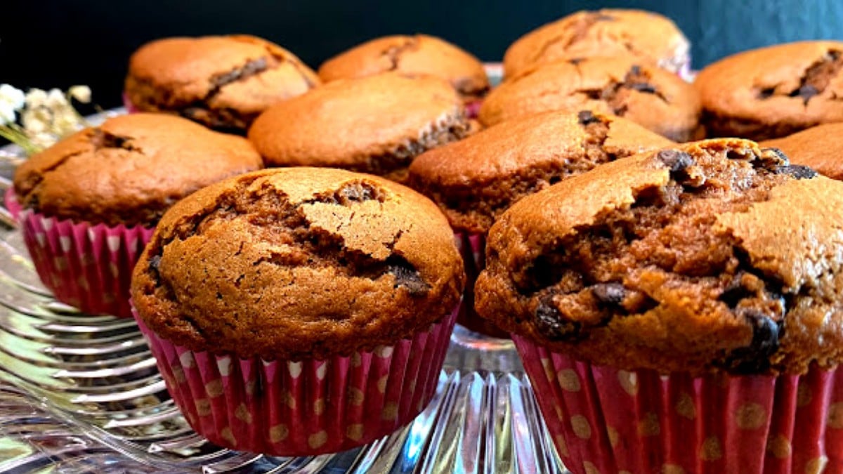 Receita dos Muffins de Chocolate com Pepitas de Chocolate Receitas de