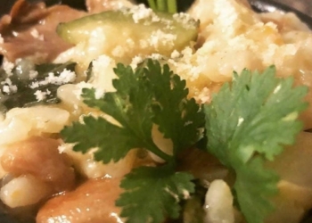 Receita do Risotto de Pleurotus e Courgette