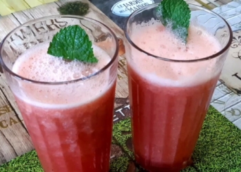 Receita do Sumo de Melancia e Hortelã no liquidificador