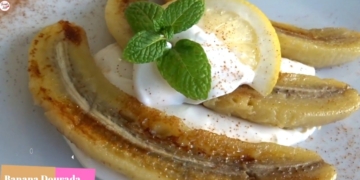 Receita da Tentação de Banana com Creme de Gengibre