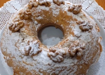 Receita do Bolo de Noz amanteigado