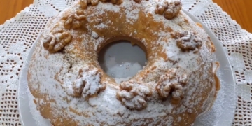 Receita do Bolo de Noz amanteigado