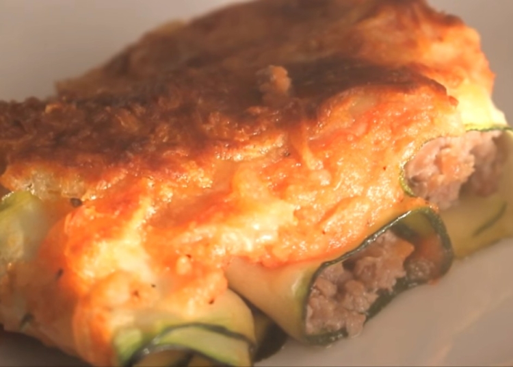 Receita de Canelloni de Courgette com Recheio de Peru