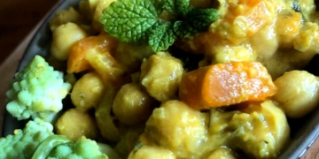 Receita do Caril de Grão e Abóbora