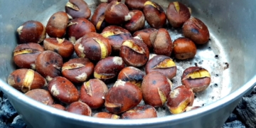 Receita de Castanhas Assadas na Brasa