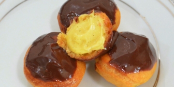 Receita de Profiteroles com Creme de Baunilha