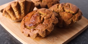 Receita dos Queques de Batata Doce saudáveis