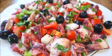 Receita da Salada de Polvo com Molho Vinagrete