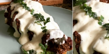 Receita de Seitan com Molho Blue Cheese