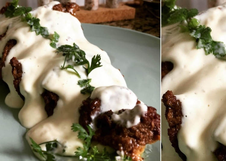 Receita de Seitan com Molho Blue Cheese